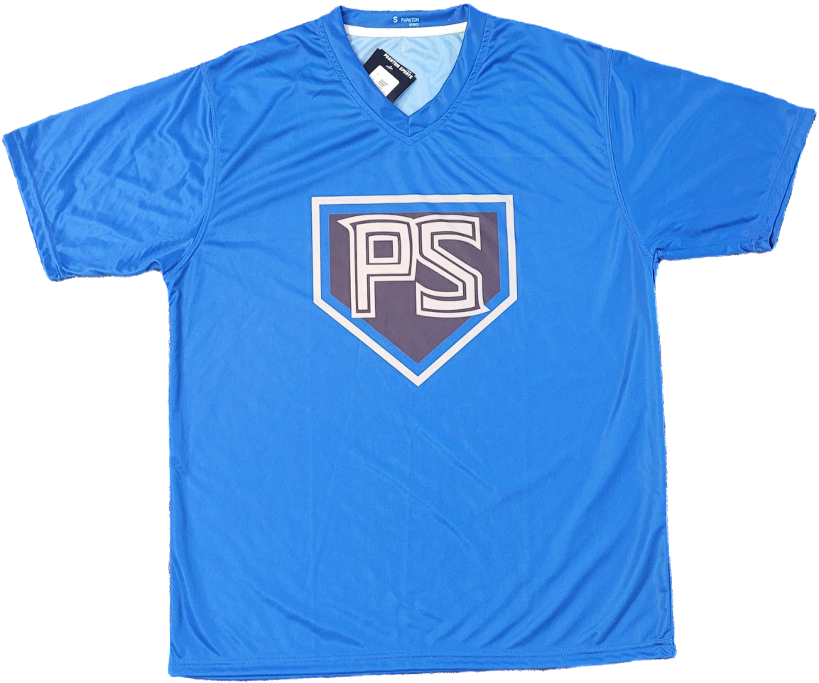 【YOURNUS】Phantom V-Neck Half Jersey Blue V Neck Phantom Sports Jersey