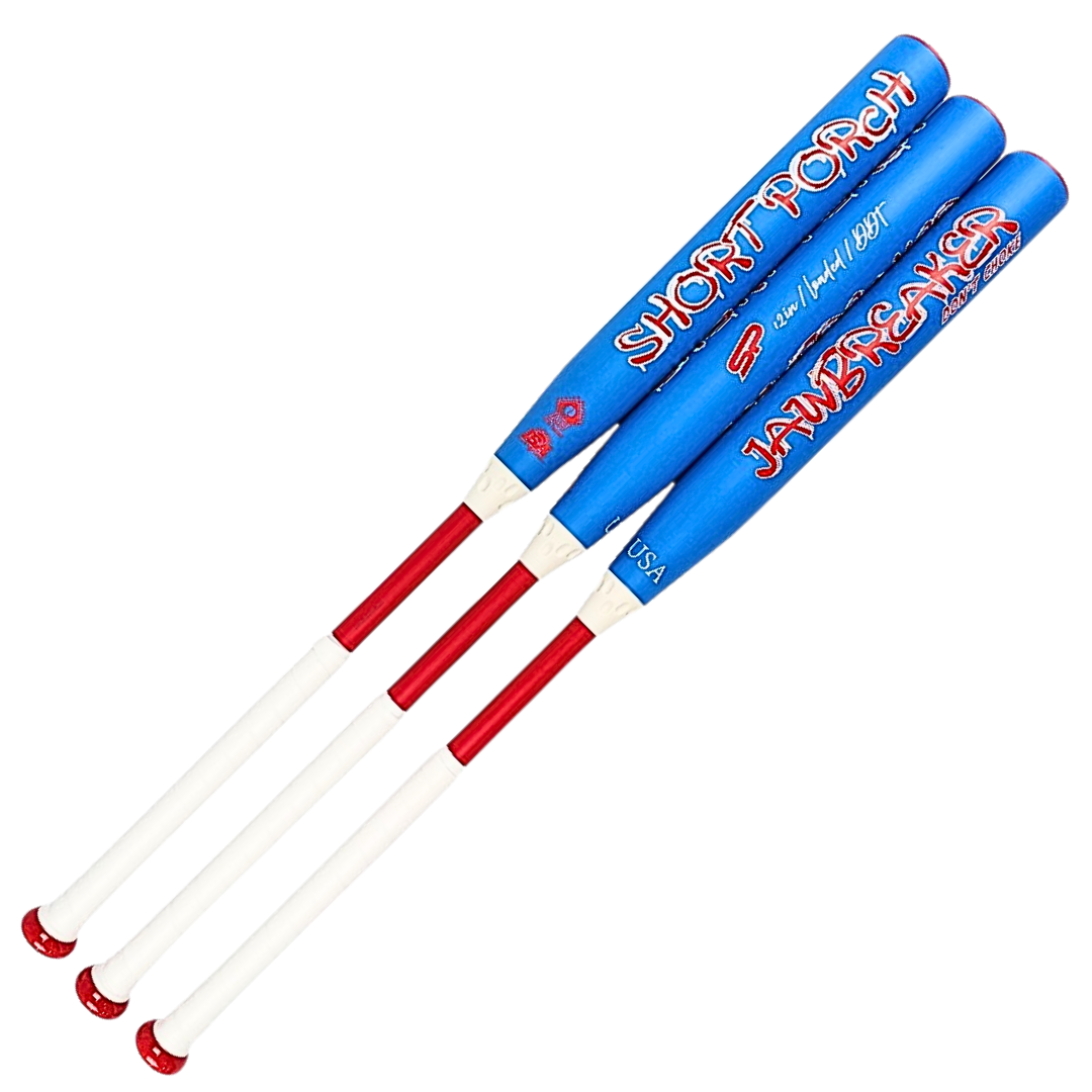 Short Porch "Bomb Pop" Jawbreaker two piece with DDT - Senior Slow Pitch Softball Bat - 12in Barrel