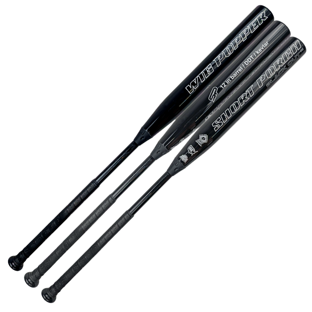 Short Porch Black Out with DDT Dave Velasquez signature - Senior Slow Pitch Softball Bat - 2-piece - 12in Barrel