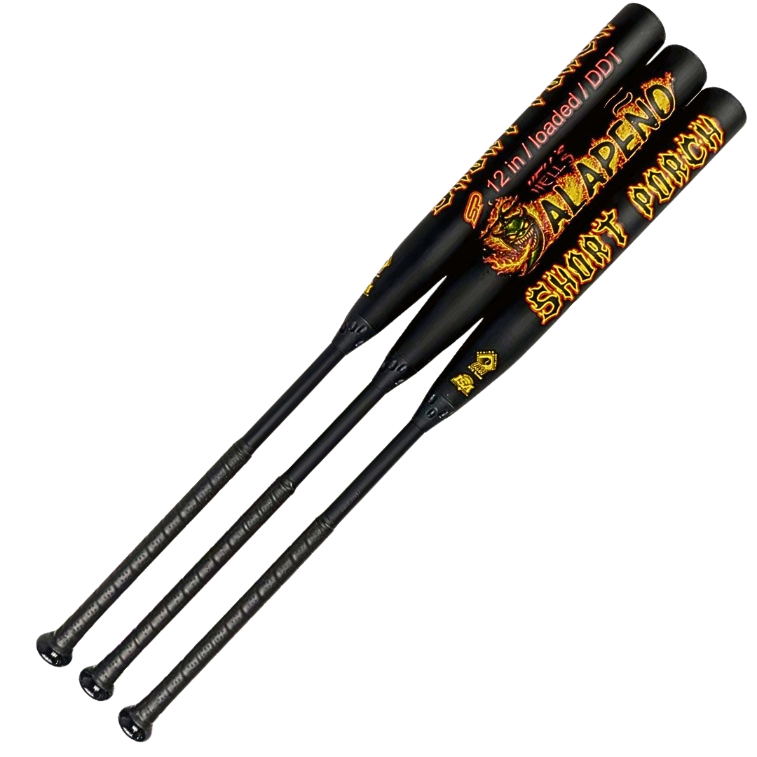 Short Porch Hell's Jalapeño with DDT - Senior Slow Pitch Softball Bat - 2-piece - 12in Barrel