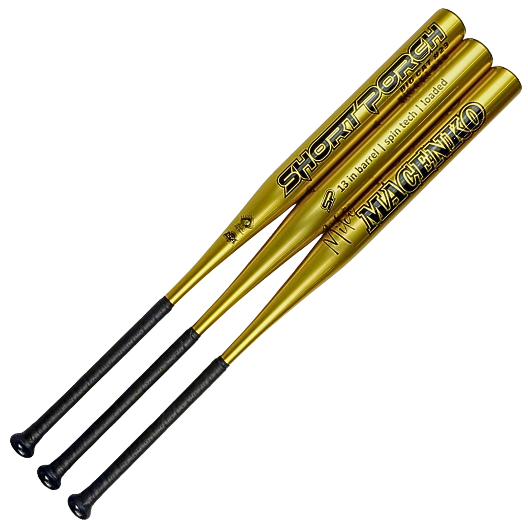 Short Porch Kevlar Mike Macenko with Spin Tech - Senior Slow Pitch Softball Bat - 1-piece 13 inch