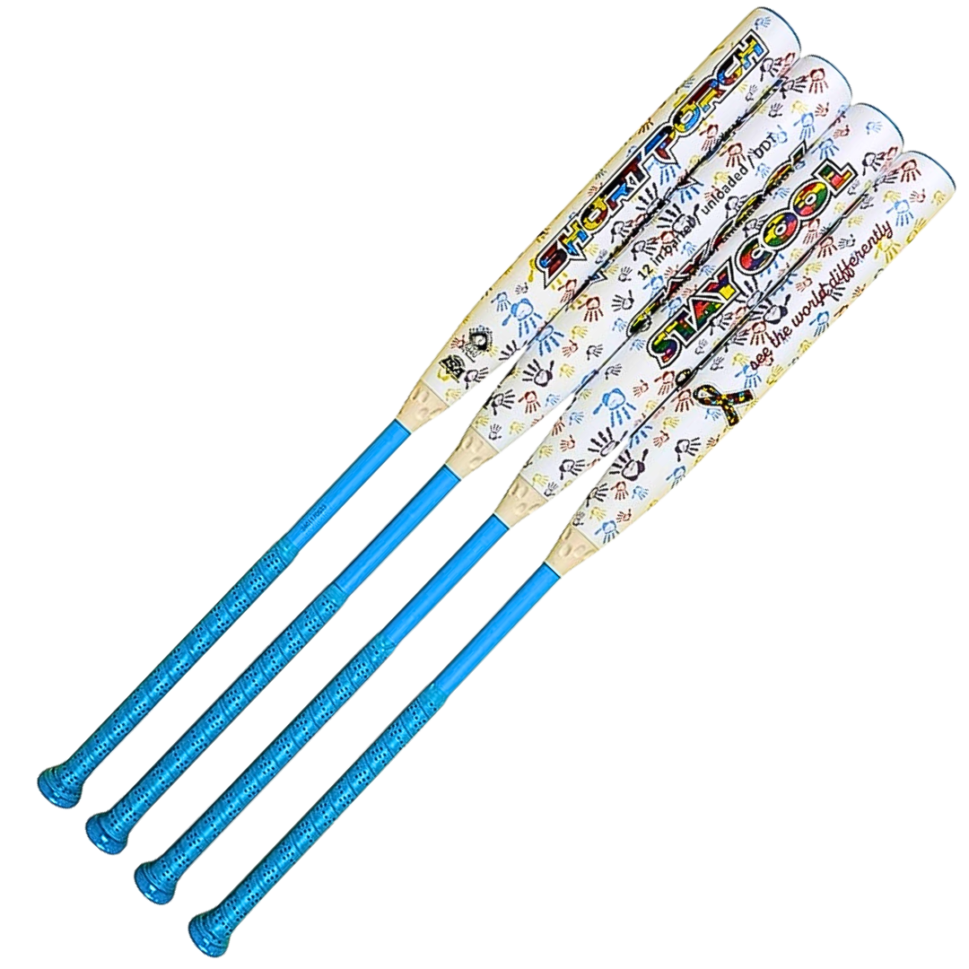 Short Porch limited edition Autism Balanced two piece with DDT - Senior Slow Pitch Softball Bat - 12in Barrel