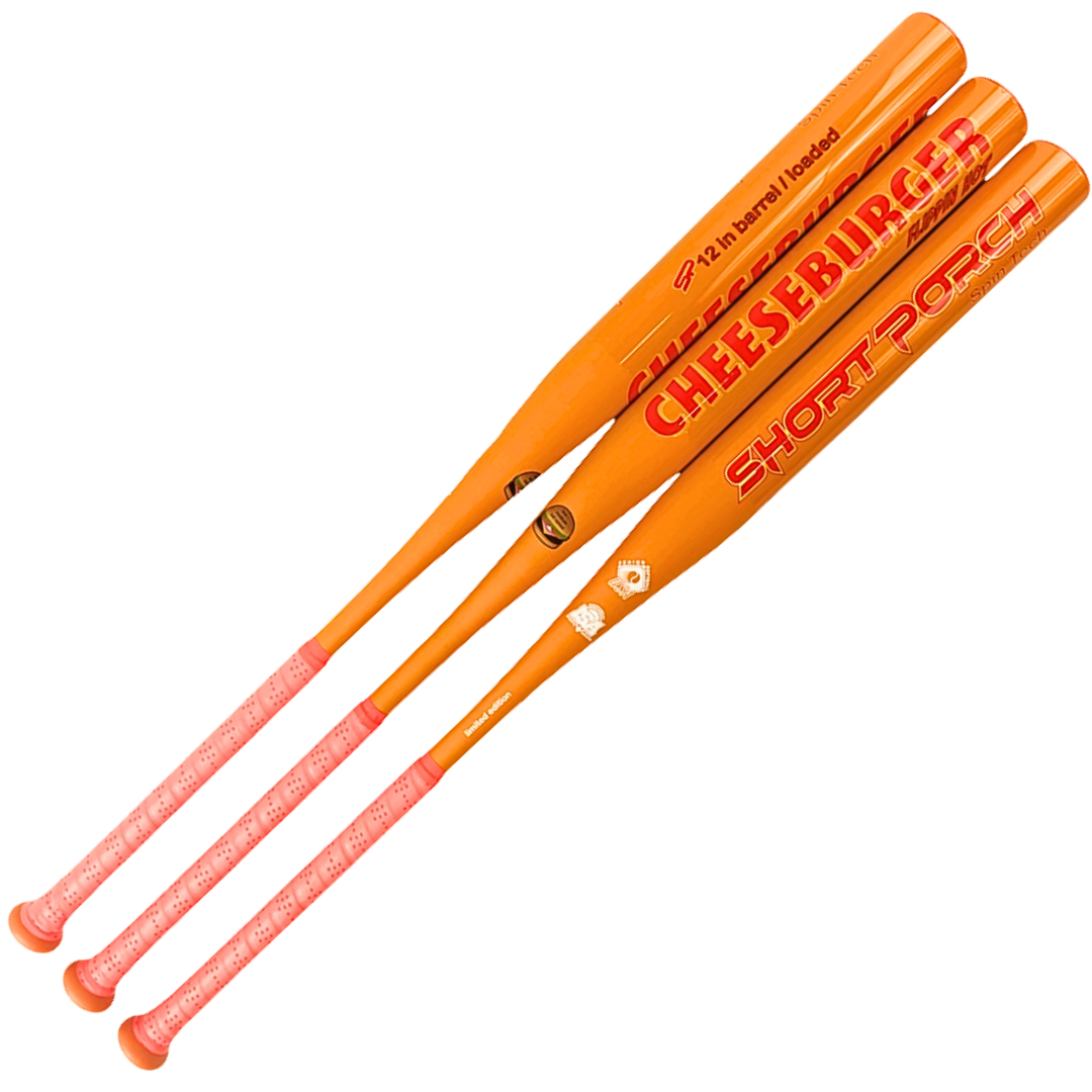 *Limited Edition* Kevlar Short Porch Cheeseburger with- Spin Tech - Senior Slow Pitch Softball Bat - 1-piece - 12 in barrel