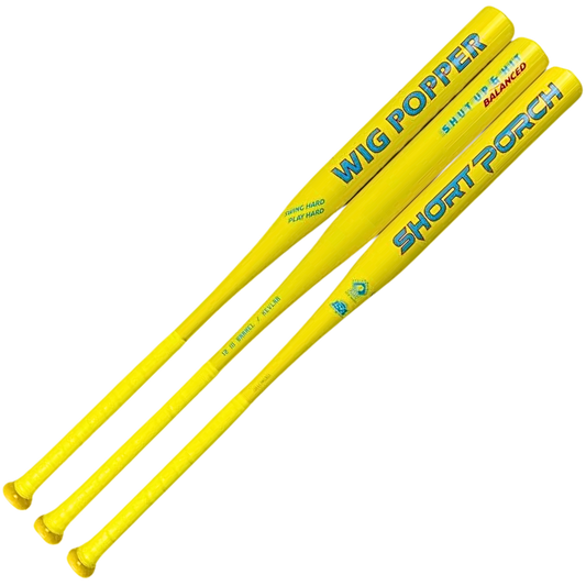Short Porch Kevlar Wig Popper Balanced with Spin Tech - Senior Slow Pitch Softball Bat - 1-piece 12 inch