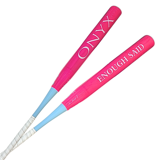 2026 Onyx Enough Said Pilar Amaya 2 Piece Tacky Barrel End Load Senior Softball Slowpitch Bat