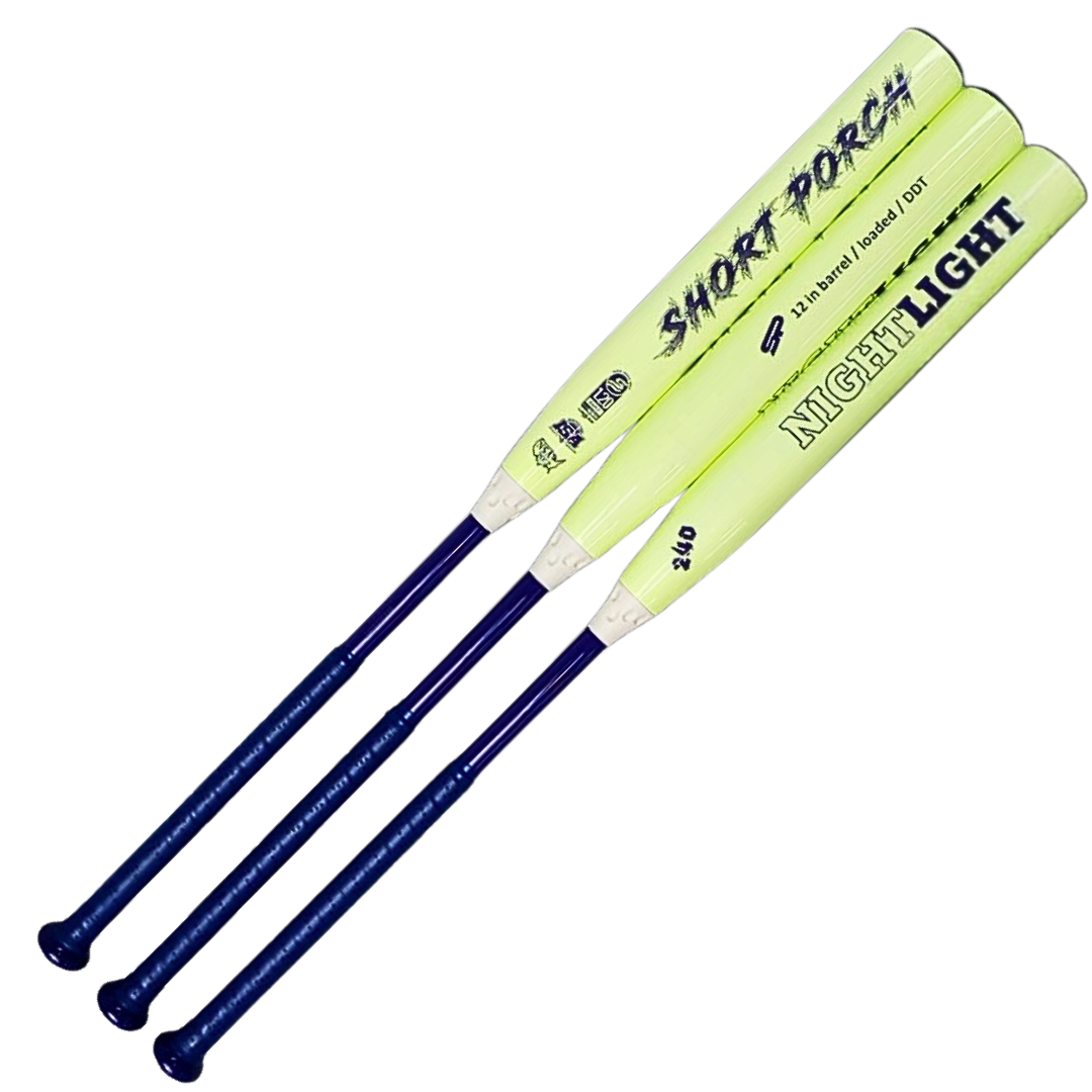 **Launching 6/24 at 2:00pm est** USSSA Nightlight Glow in the Dark Kevlar Endloaded - Short Porch Slow Pitch Softball Bat - 2-piece 12in barrel